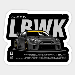 JDM car Nissan GTR R35 Black Sticker